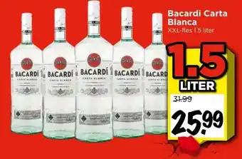 Vomar Voordeelmarkt Bacardi Carta Blanca XXL-fles 1.5 liter aanbieding