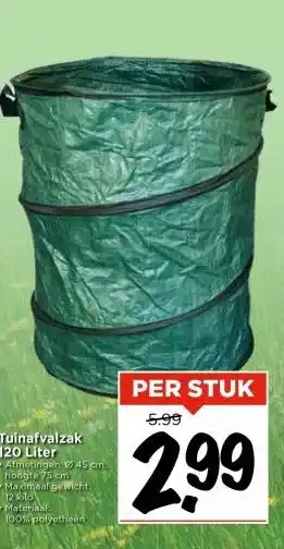 Vomar Voordeelmarkt Tuinafvalzak 120 Liter aanbieding