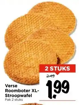 Vomar Voordeelmarkt Verse Roomboter XL- Stroopwafel Pak 2 stuks aanbieding