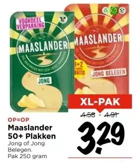 Vomar Voordeelmarkt OP=OP 50+ Plakken Maaslander aanbieding