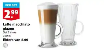 Hoogvliet Latte macchiato glazen aanbieding