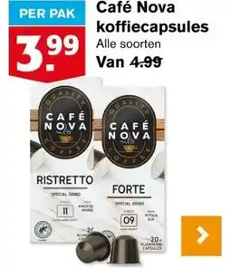 Hoogvliet Café Nova koffiecapsules aanbieding