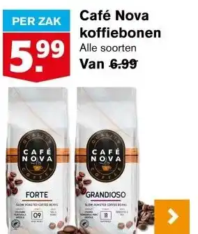 Hoogvliet Café Nova koffiebonen aanbieding