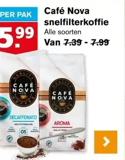 Hoogvliet Café Nova snelfilterkoffie aanbieding