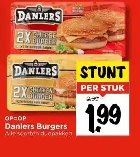 Vomar Voordeelmarkt OP=OP Danlers Burgers aanbieding