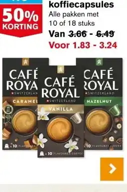 Hoogvliet Café Royal koffiecapsules aanbieding