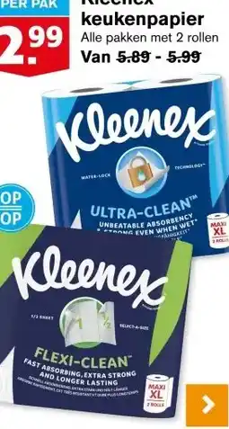 Hoogvliet Kleenex keukenpapier aanbieding