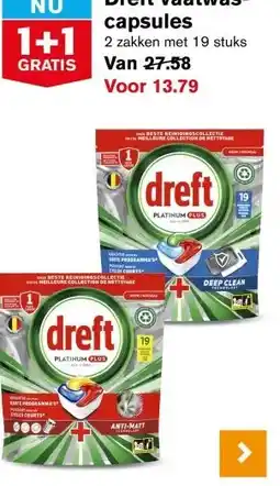 Hoogvliet Dreft vaatwas- capsules aanbieding