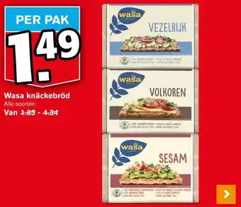 Hoogvliet Wasa knäckebröd aanbieding