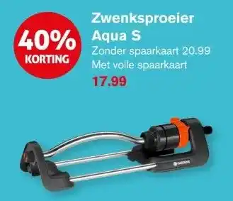 Hoogvliet Zwenksproeier Aqua S aanbieding