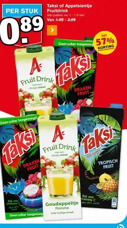 Hoogvliet Taksi of Appelsientje Fruitdrink aanbieding