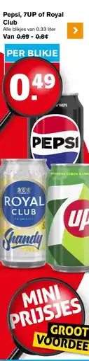 Hoogvliet Pepsi, 7UP of Royal Club aanbieding