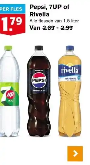 Hoogvliet Pepsi, 7UP of Rivella aanbieding