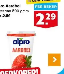 Hoogvliet Alpro Aardbei aanbieding