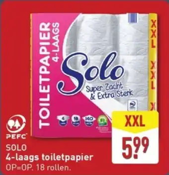 ALDI Solo 4-laags toiletpapier aanbieding