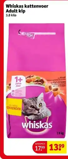 Kruidvat Whiskas kattenvoer Adult kip aanbieding