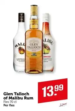 Coop Glen Talloch of Malibu Rum aanbieding