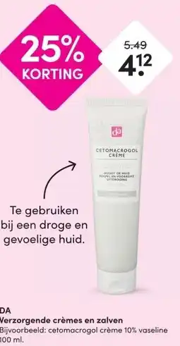 DA DA Verzorgende crèmes en zalven aanbieding