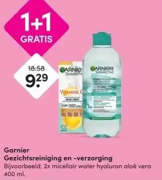 DA Garnier Gezichtsreiniging en -verzorging aanbieding