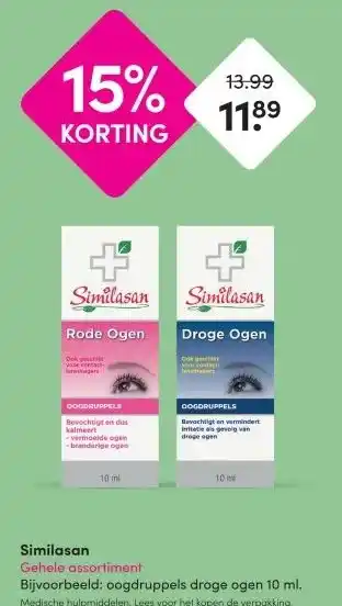 DA Similasan Gehele assortiment aanbieding