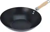 Bol.com Wok Ø30cm non stick zwart Houten Handvat 30 cm - Pan - Koken - Eten - Keuken aanbieding