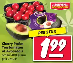 Nettorama Cherry Pruim Trostomaten of Avocado's aanbieding