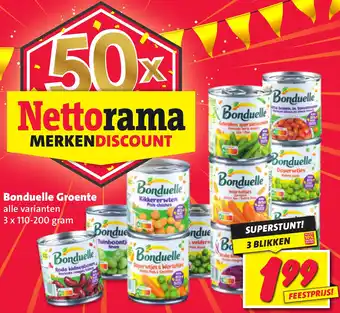 Nettorama Bonduelle Groente aanbieding