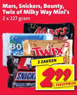 Nettorama Mars, Snickers, Bounty, Twix of Milky Way Mini's aanbieding