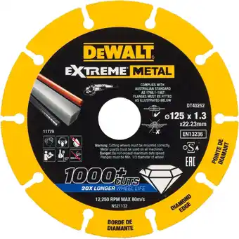 Amazon DeWalt DT40252-QZ Diamant Snijschijf Grinder 125 x 22.23 x 1.3mm aanbieding