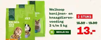 Welkoop Welkoop konijnen- en knaagdieren- voeding 3 t/m 5 kg aanbieding