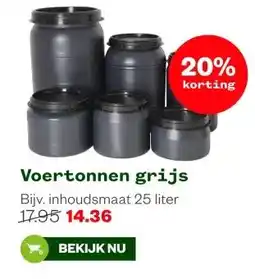 Welkoop Voertonnen grijs aanbieding