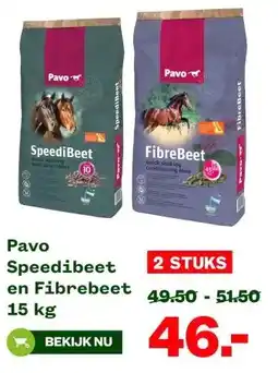 Welkoop Pavo Speedibeet en Fibrebeet 15 kg aanbieding