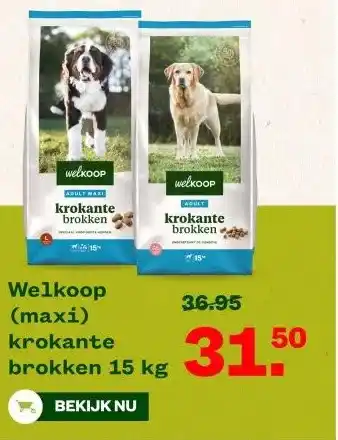 Welkoop Welkoop (maxi) krokante brokken 15 kg aanbieding