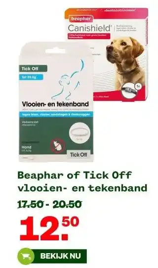 Welkoop Beaphar of Tick Off vlooien- en tekenband aanbieding