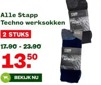 Welkoop Alle Stapp Techno werksokken aanbieding