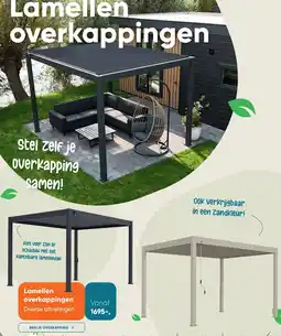 Van der Garde tuinmeubelen Lamellen overkappingen aanbieding