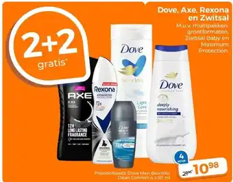 Trekpleister Dove, Axe, Rexona en Zwitsal aanbieding