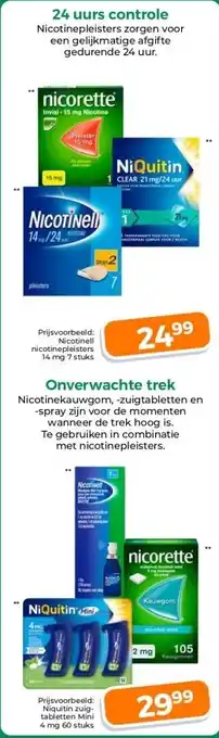 Trekpleister Prijsvoorbeeld: Nicotinell nicotinepleisters 14 mg 7 stuks aanbieding