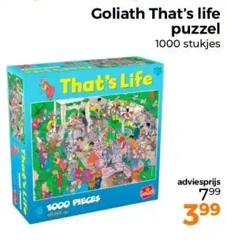 Trekpleister Goliath That's life puzzel 1000 stukjes aanbieding