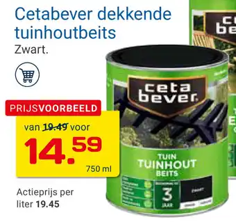 Kluswijs Cetabever Dekkende tuinhoutbeits zwart 750ml aanbieding