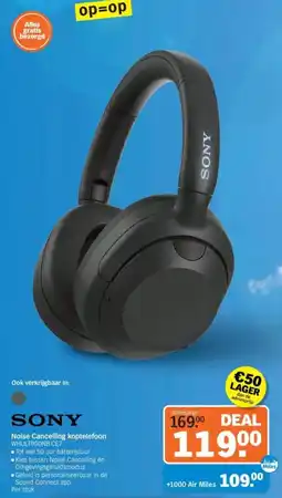 Albert Heijn Sony Noise Cancelling koptelefoon aanbieding