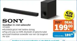 Albert Heijn Sony Soundbar 2.1 met subwoofer aanbieding