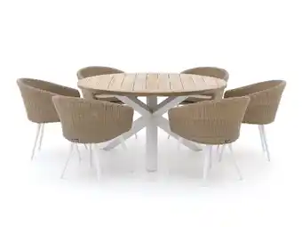 Kees Smit Manifesto Veruno/ROUGH-Y ø150cm dining tuinset 7-delig aanbieding