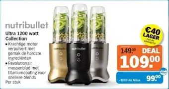 Albert Heijn Nutribullet Ultra 1200 watt Collection aanbieding