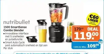 Albert Heijn Nutribullet 1500 SmartSense Combo blender aanbieding