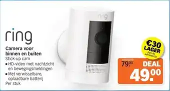 Albert Heijn Ring Camera voor binnen en buiten aanbieding