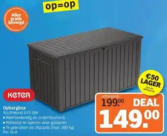 Albert Heijn Keter Opbergbox aanbieding