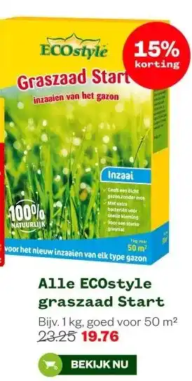 Welkoop Alle ECOstyle graszaad Start aanbieding