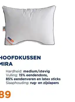 TotaalBED Hoofdkussen Mira | dons & latex | aanbieding