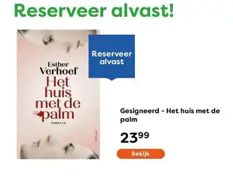 The Read Shop Gesigneerd - Het huis met de palm aanbieding